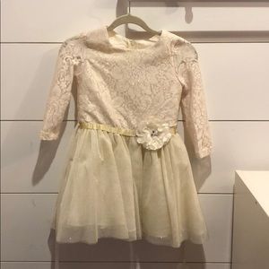 Sparkly cream colored dress